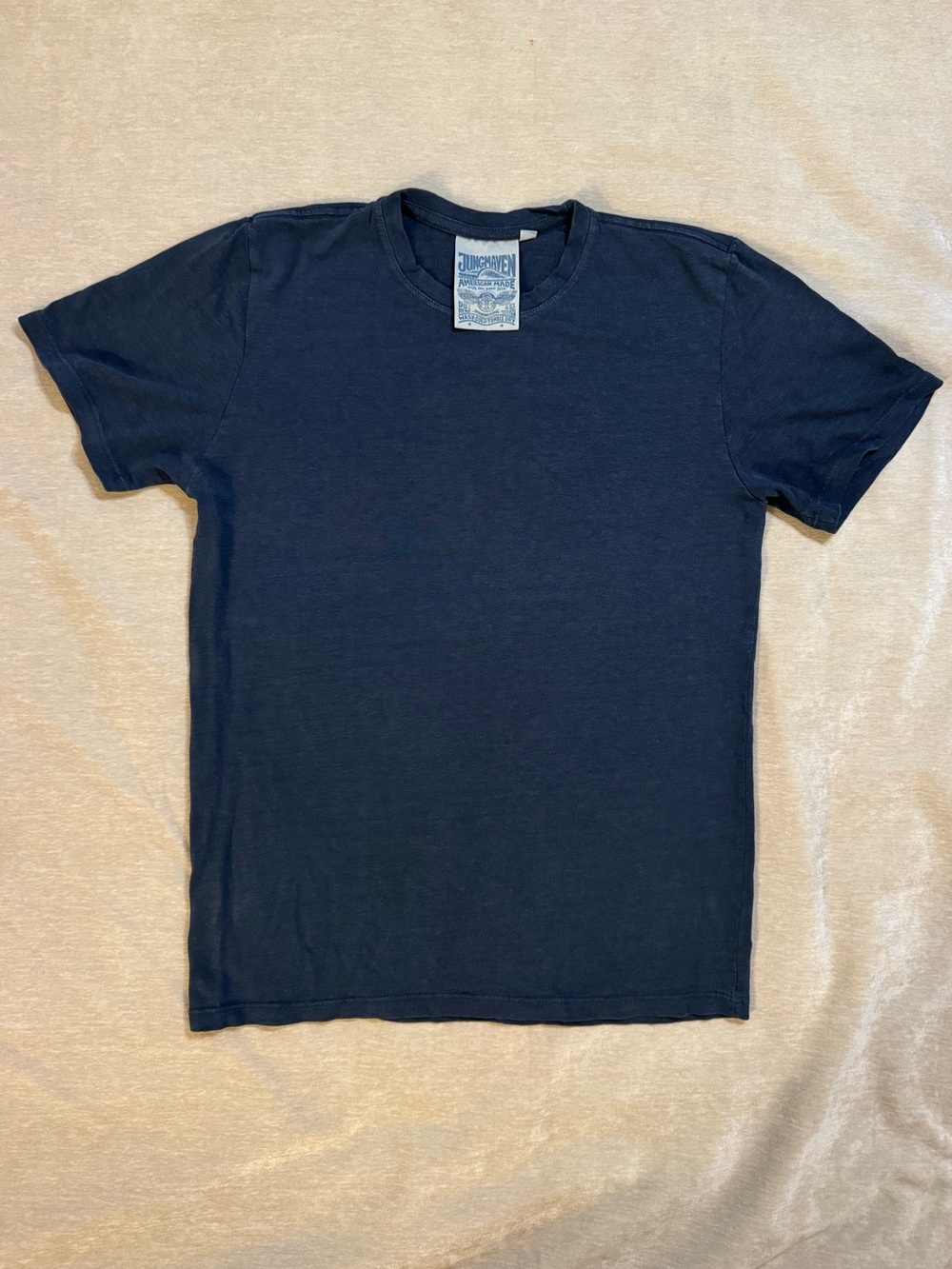 Jungmaven Navy Short Sleeve Crew Neck Tshirt
